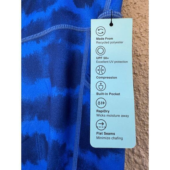 Ideology Women's Blue Tie Dye Cropped High Rise Leggings 3X NWT - Picture 3 of 8